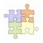 Puzzle pieces with defined edges