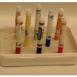 Example of a marker holder made from plaster of paris