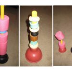 Example of a pool ring stacker