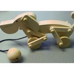 Example of pull toy with large bead for easy gripping