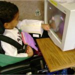 Example of child using a touch screen