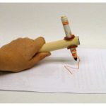 Example of marker attached to a wooden dowel