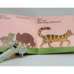 Example of hot glue separators for a picture book