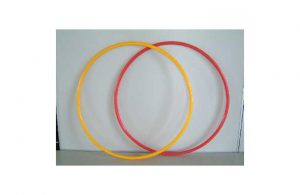 Hula hoops can be used to provide stability when standing.