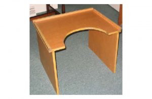 A simple table to assist a child in standing.
