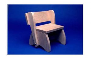 A step stool can be used as a chair.