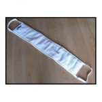 Use a back washing strap to help a child learn to crawl