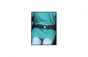 Example of a wheelchair seat belt